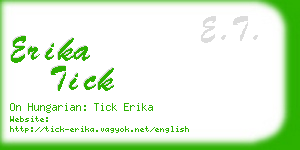 erika tick business card